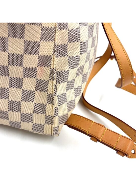 Louis Vuitton Sperone Damier Azur Leather White Light Brown Backpack Gold main image 14